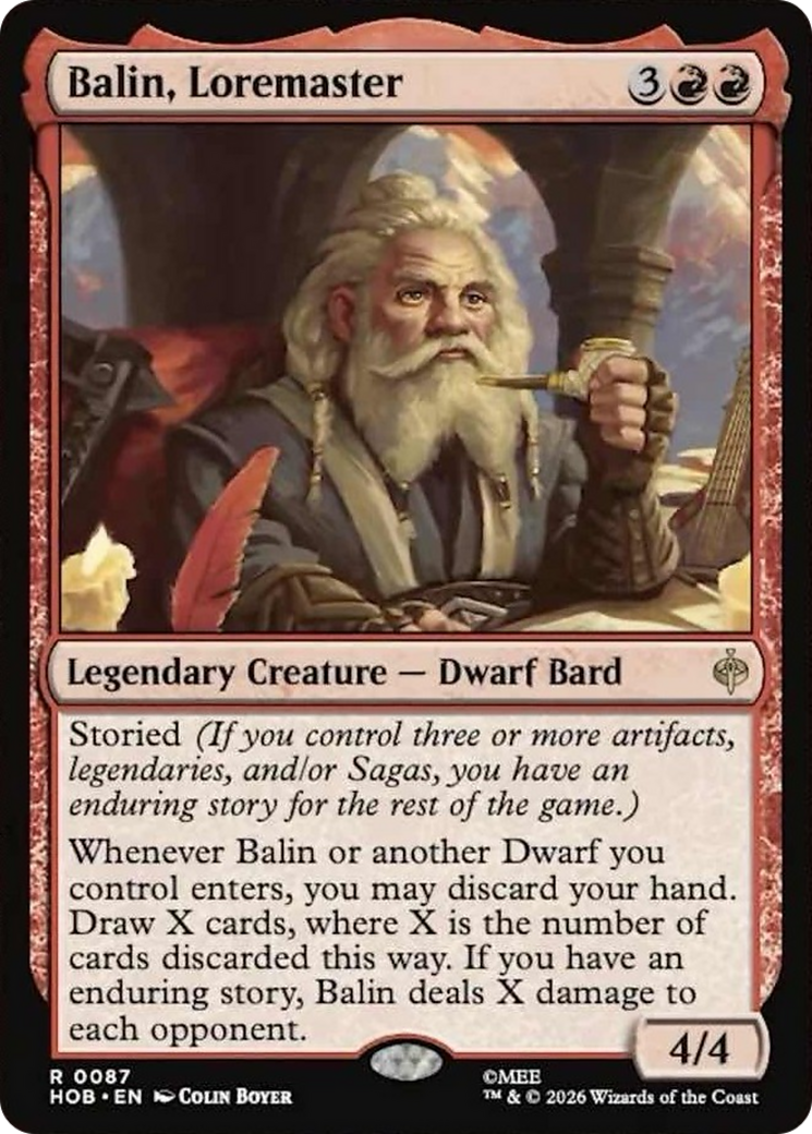 Balin, Loremaster - Rare Legendary Creature — Dwarf Bard card from The Hobbit