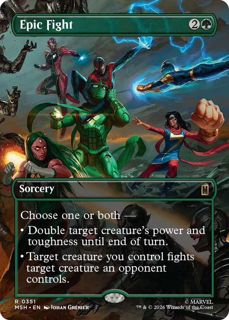 Epic Fight - Rare Sorcery card from Marvel Super Heroes