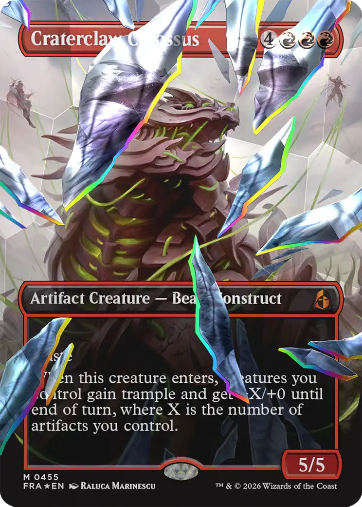 Craterclaw Colossus - Mythic Artifact Creature — Beast Construct card from Reality Fracture