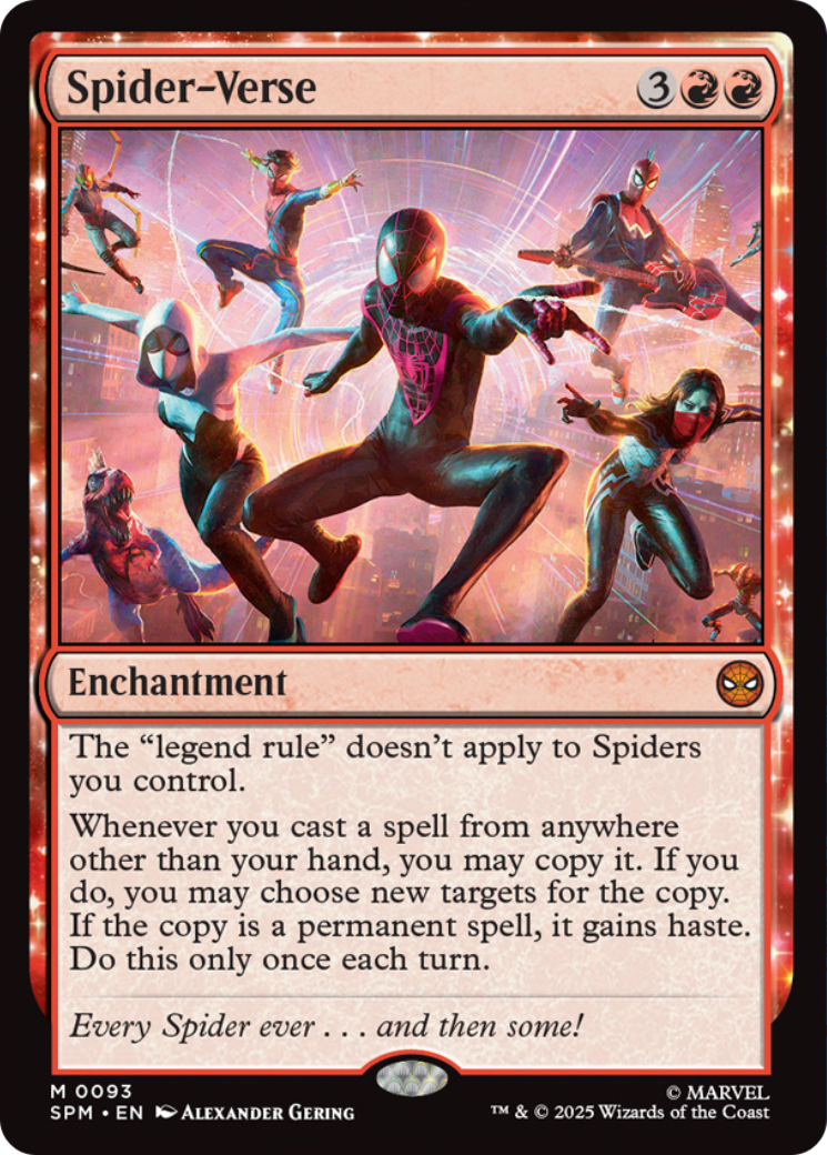 Spider-Verse - Mythic Enchantment card from Marvel's Spider-Man
