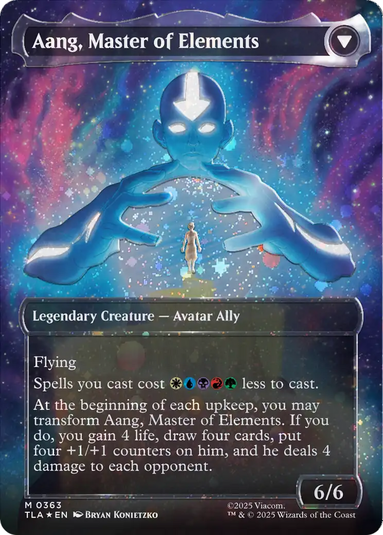 Back face of Avatar Aang // Aang, Master of Elements - Legendary Creature — Human Avatar Ally card