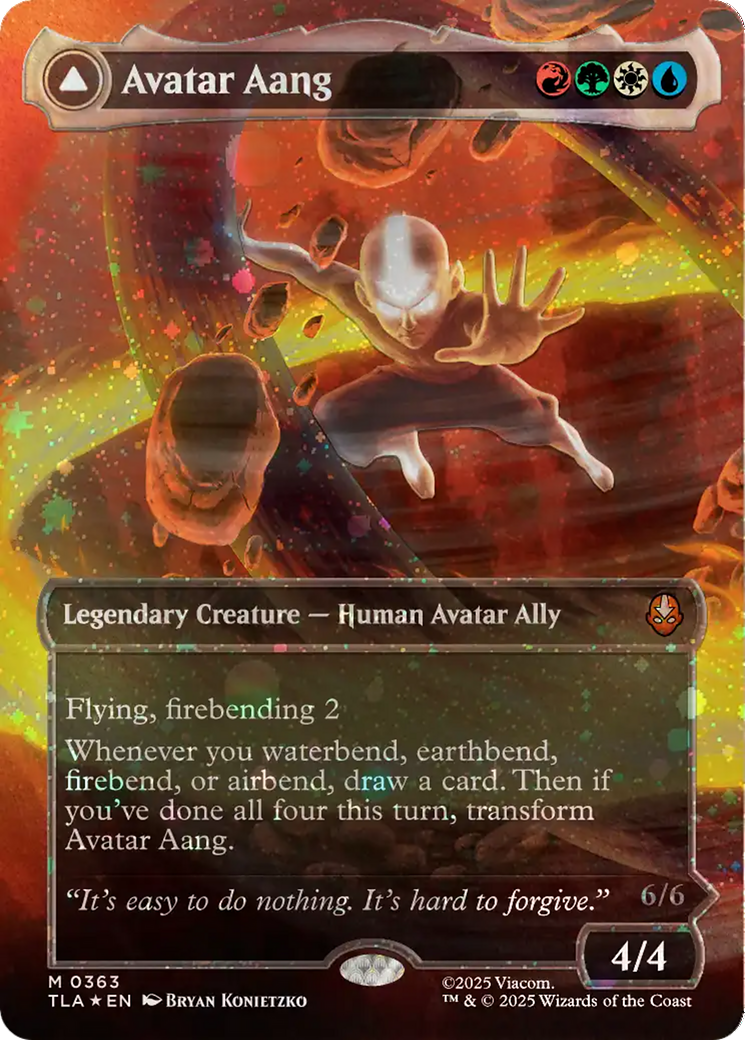 Avatar Aang // Aang, Master of Elements - Mythic Legendary Creature — Human Avatar Ally card from Avatar: The Last Airbender
