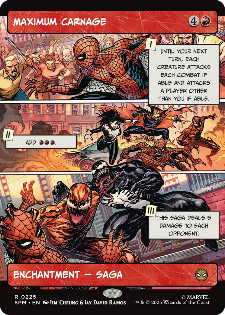 Maximum Carnage - Rare Enchantment — Saga card from Marvel's Spider-Man