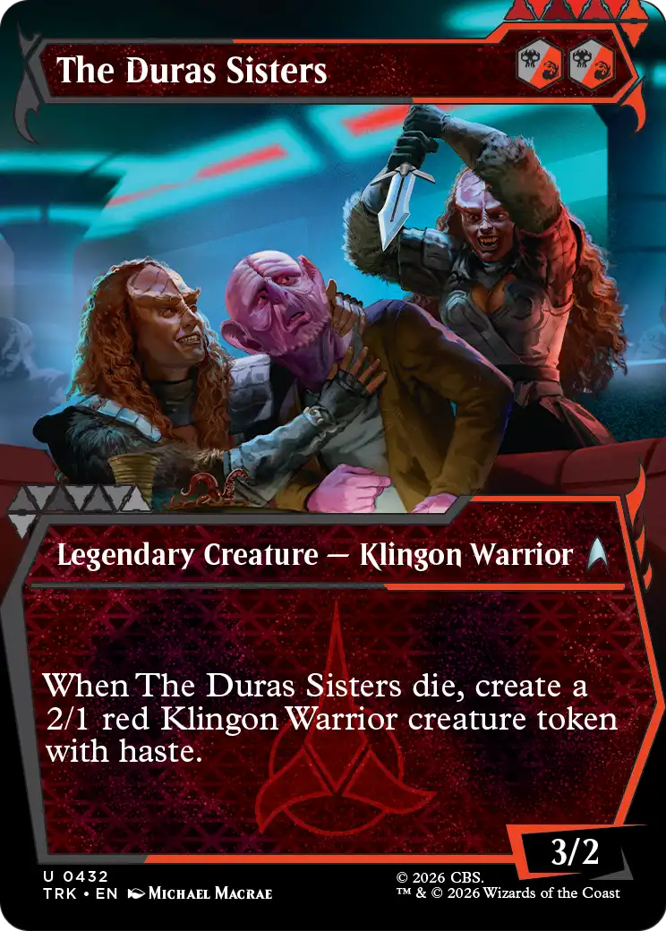 The Duras Sisters - Uncommon Legendary Creature — Klingon Warrior card from Star Trek