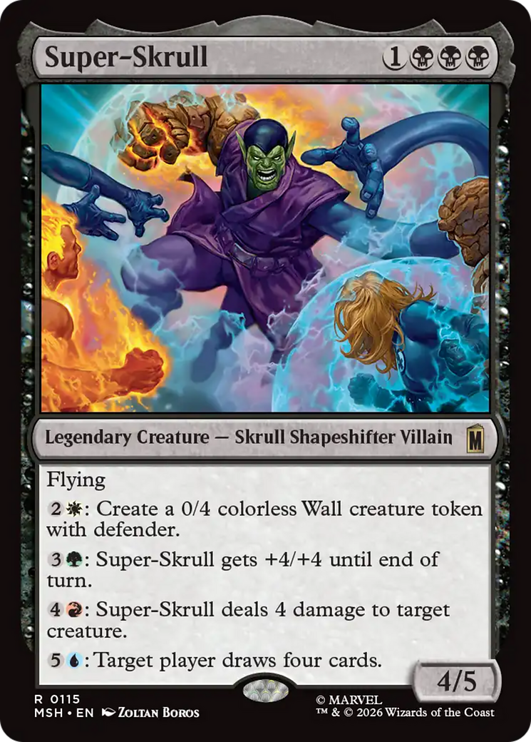 Super-Skrull - Rare Legendary Creature — Skrull Shapeshifter Villain card from Marvel Super Heroes