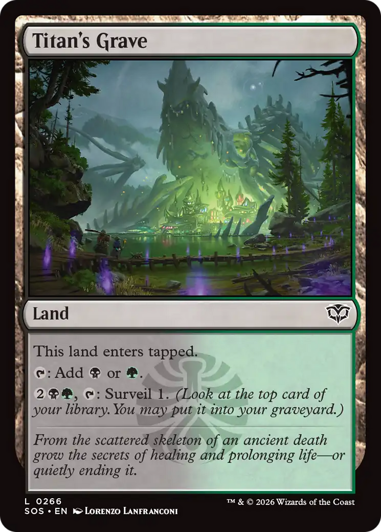 Titan's Grave - Common Land card from Secrets of Strixhaven