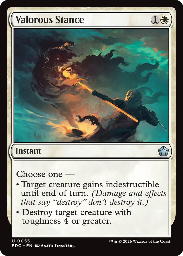 Valorous Stance - Uncommon Instant card from Foundations Commander