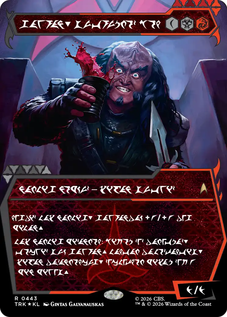 Gowron, Eager for Battle - Rare Legendary Creature — Klingon Warrior card from Star Trek