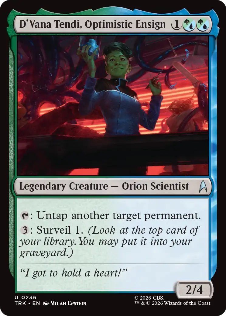 D'Vana Tendi, Optimistic Ensign - Uncommon Legendary Creature — Orion Scientist card from Star Trek
