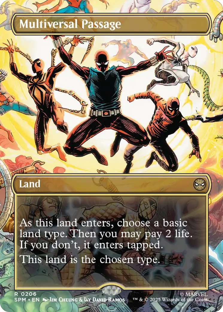 Multiversal Passage - Rare Land card from Marvel's Spider-Man