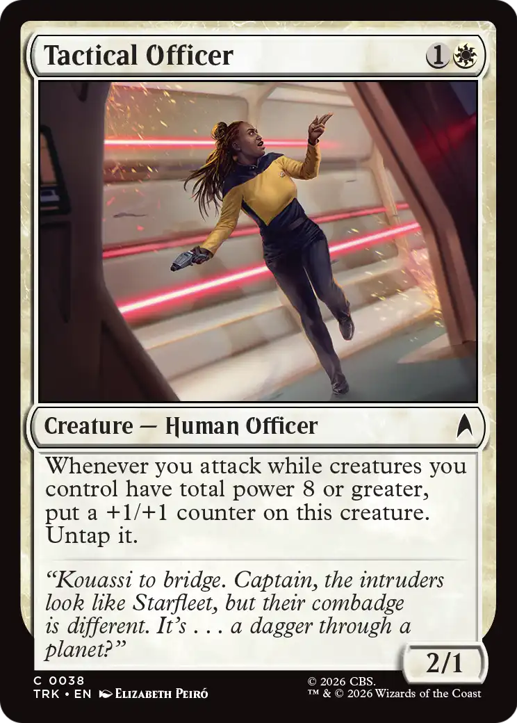 Tactical Officer - Common Creature — Human Officer card from Star Trek