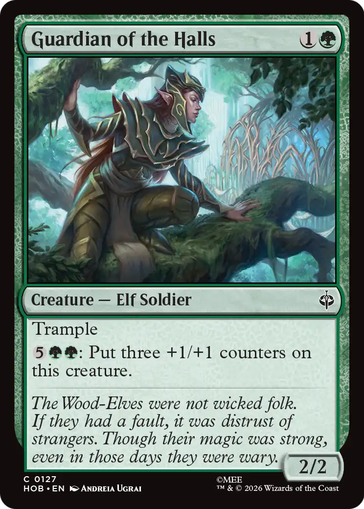 Guardian of the Halls - Common Creature — Elf Soldier card from The Hobbit