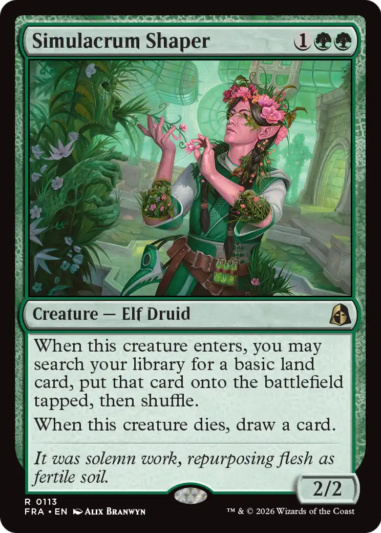 Simulacrum Shaper - Rare Creature — Elf Druid card from Reality Fracture
