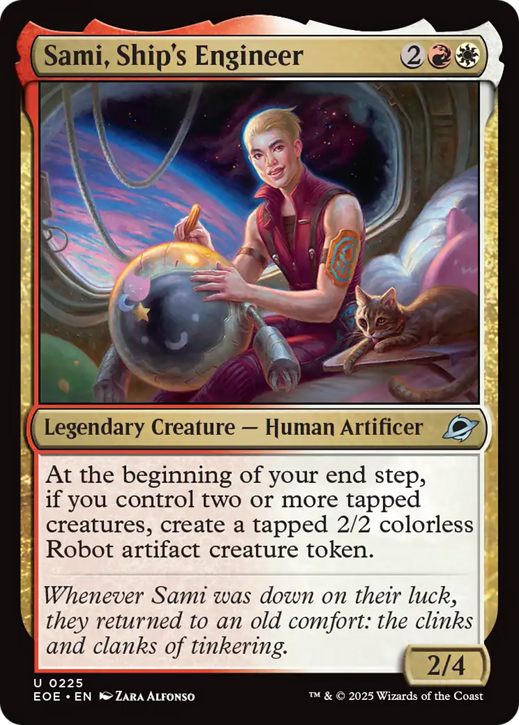 Sami, Ship's Engineer - Uncommon Legendary Creature — Human Artificer card from Edge of Eternities
