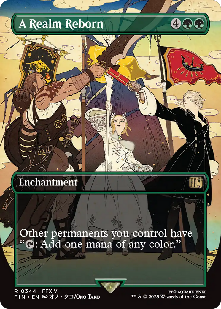 A Realm Reborn - Rare Enchantment card from Final Fantasy