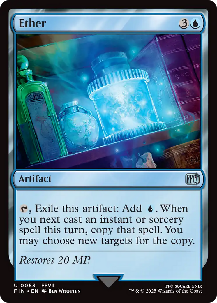 Ether - Uncommon Artifact card from Final Fantasy
