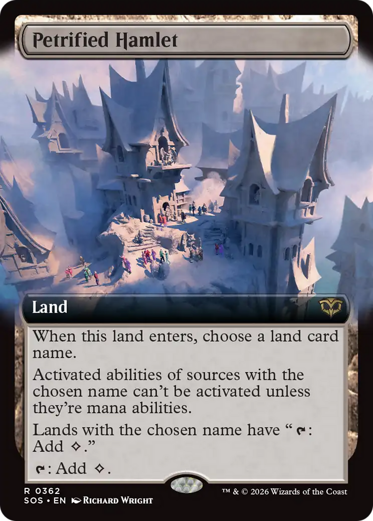 Petrified Hamlet - Rare Land card from Secrets of Strixhaven