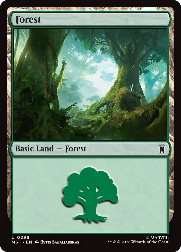 Forest - Common Basic Land — Forest card from Marvel Super Heroes