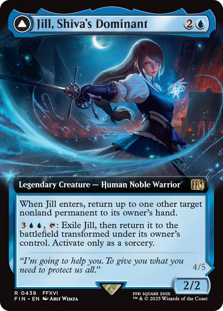 Jill, Shiva's Dominant // Shiva, Warden of Ice - Rare Legendary Creature — Human Noble Warrior card from Final Fantasy