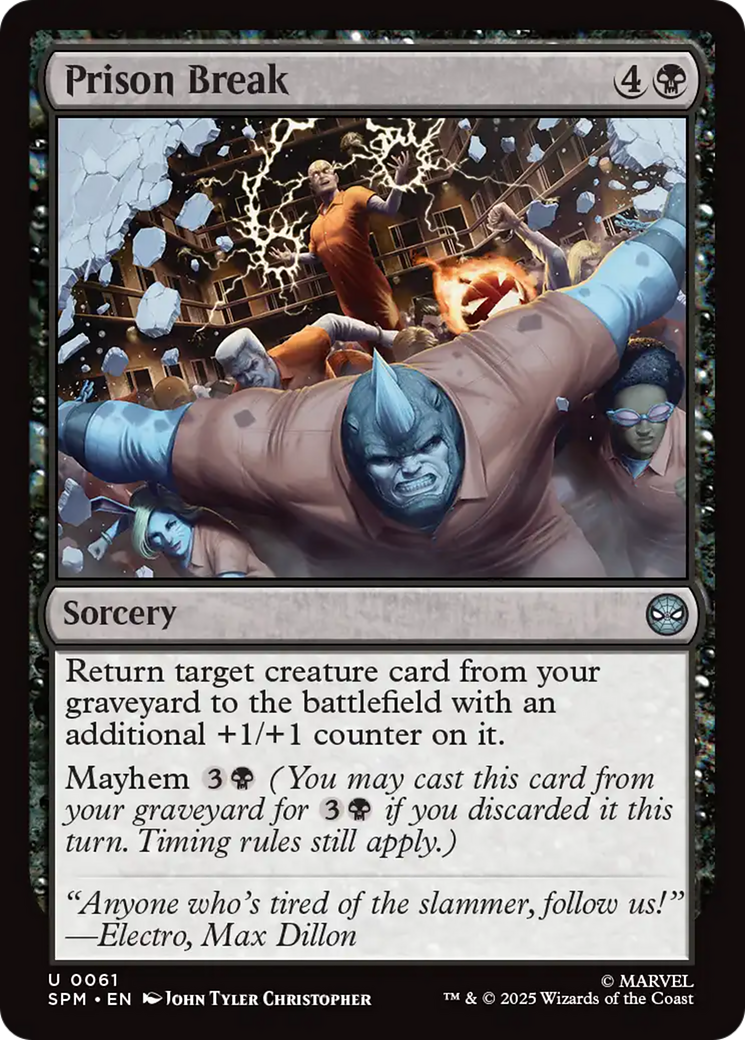 Prison Break - Uncommon Sorcery card from Marvel's Spider-Man