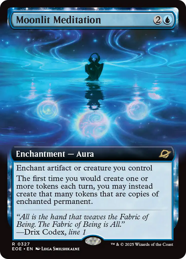 Moonlit Meditation - Rare Enchantment — Aura card from Edge of Eternities