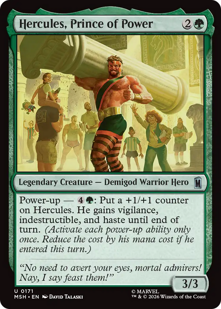 Hercules, Prince of Power - Uncommon Legendary Creature — Demigod Warrior Hero card from Marvel Super Heroes