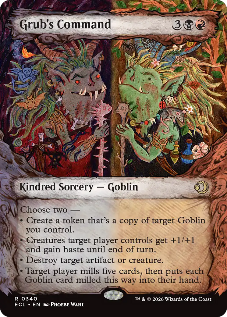 Grub's Command - Rare Kindred Sorcery — Goblin card from Lorwyn Eclipsed