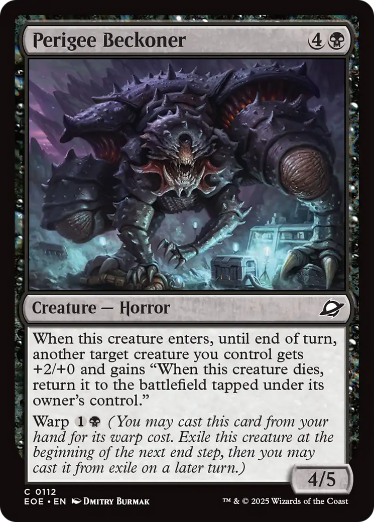Perigee Beckoner - Common Creature — Horror card from Edge of Eternities