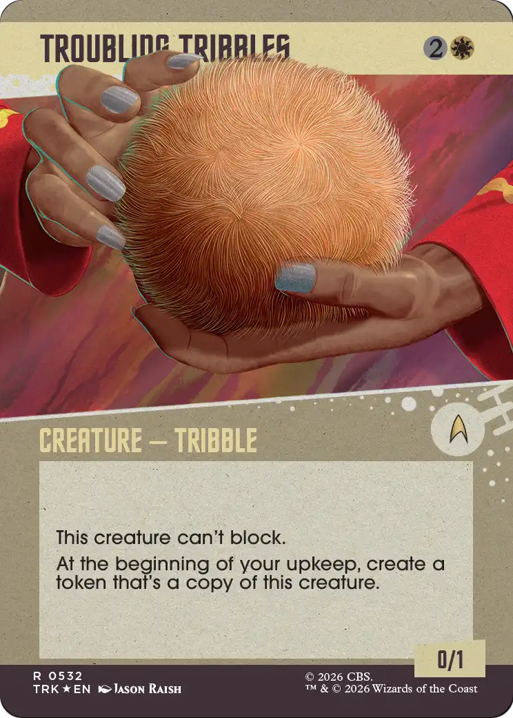 Troubling Tribbles - Rare Creature — Tribble card from Star Trek