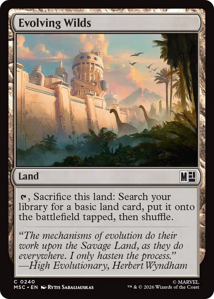 Evolving Wilds - Common Land card from Marvel Super Heroes Commander