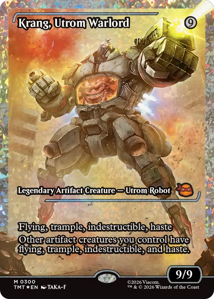 Krang, Utrom Warlord - Mythic Legendary Artifact Creature — Utrom Robot card from Teenage Mutant Ninja Turtles