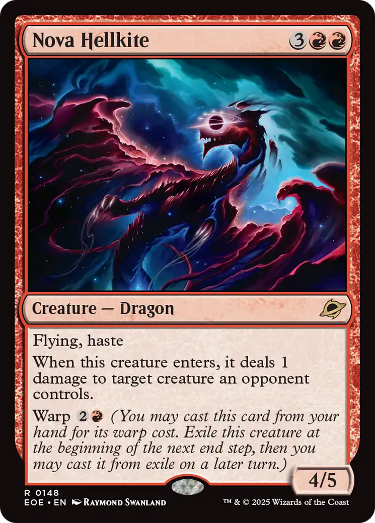 Nova Hellkite - Rare Creature — Dragon card from Edge of Eternities