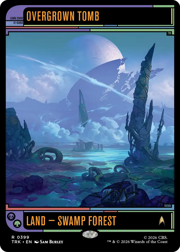 Overgrown Tomb - Rare Land — Swamp Forest card from Star Trek