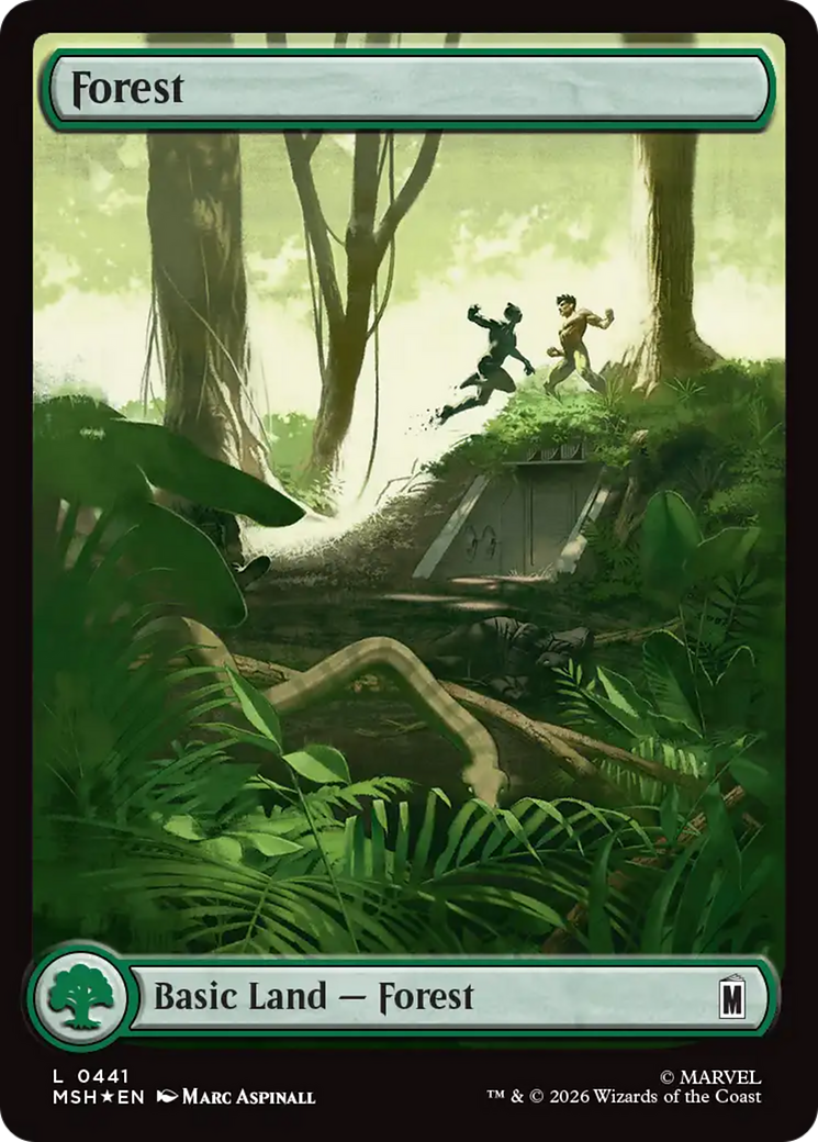 Forest - Common Basic Land — Forest card from Marvel Super Heroes