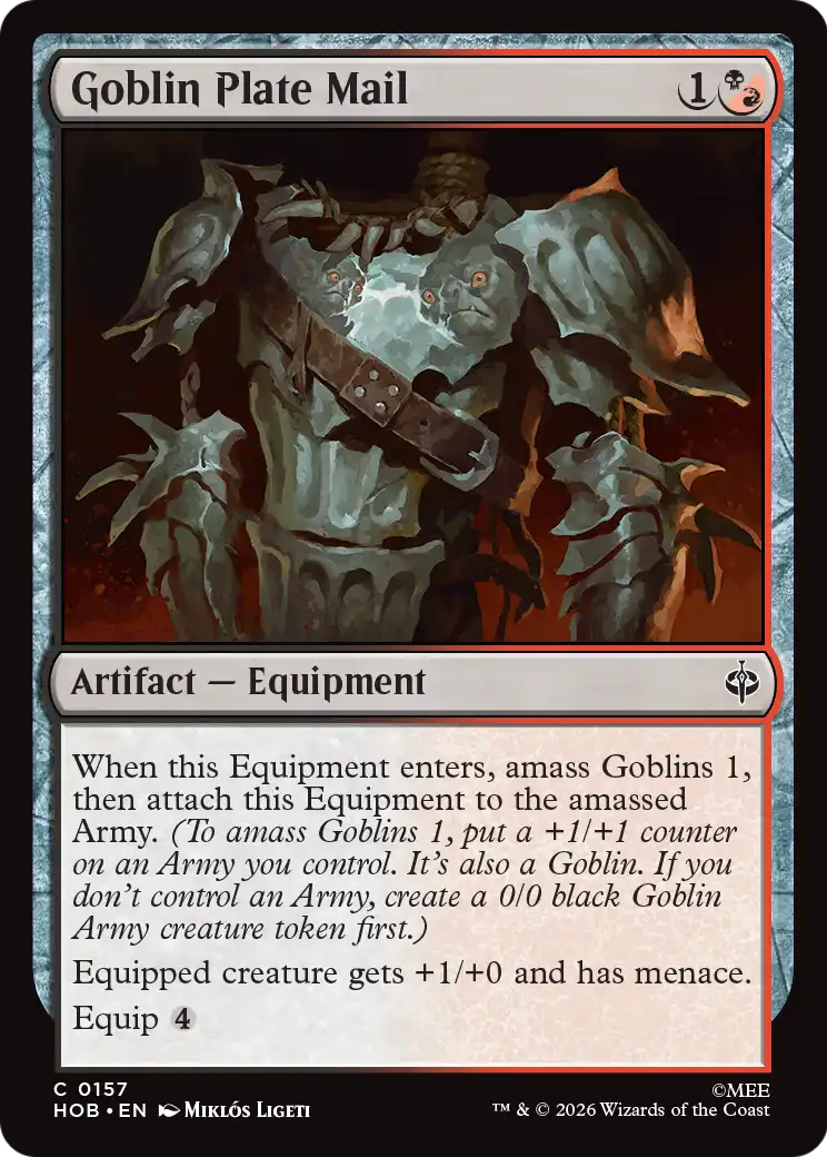 Goblin Plate Mail - Common Artifact — Equipment card from The Hobbit