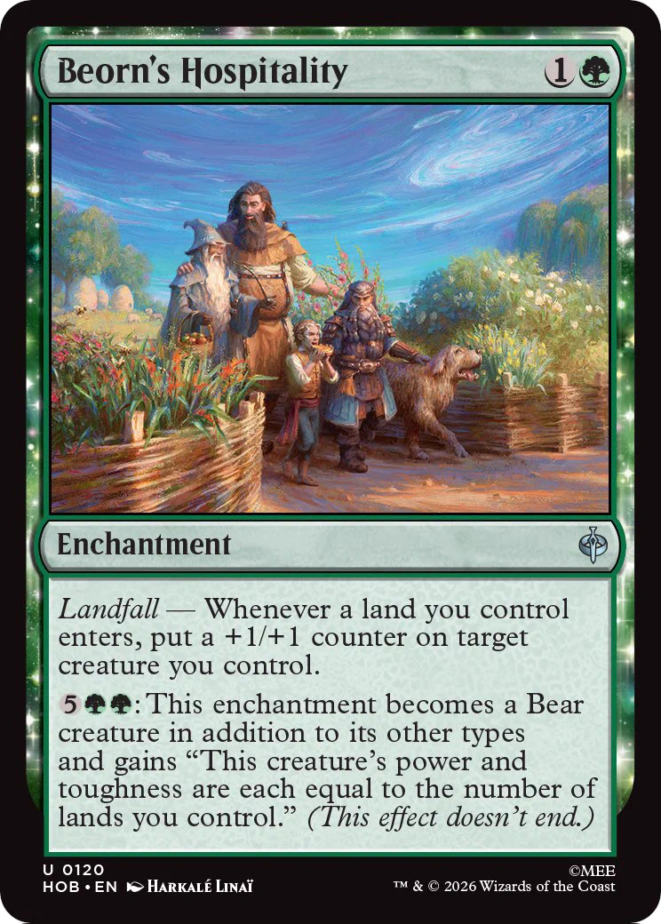 Beorn's Hospitality - Uncommon Enchantment card from The Hobbit