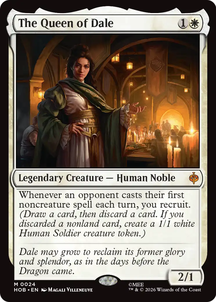 The Queen of Dale - Mythic Legendary Creature — Human Noble card from The Hobbit