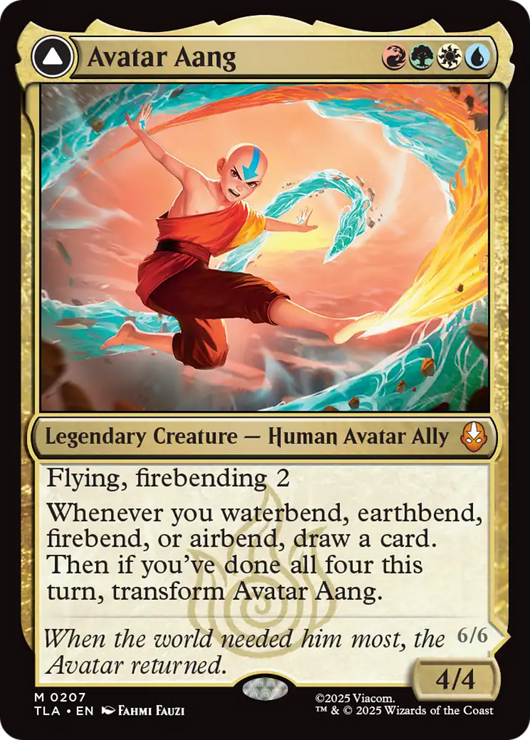 Avatar Aang // Aang, Master of Elements - Mythic Legendary Creature — Human Avatar Ally card from Avatar: The Last Airbender
