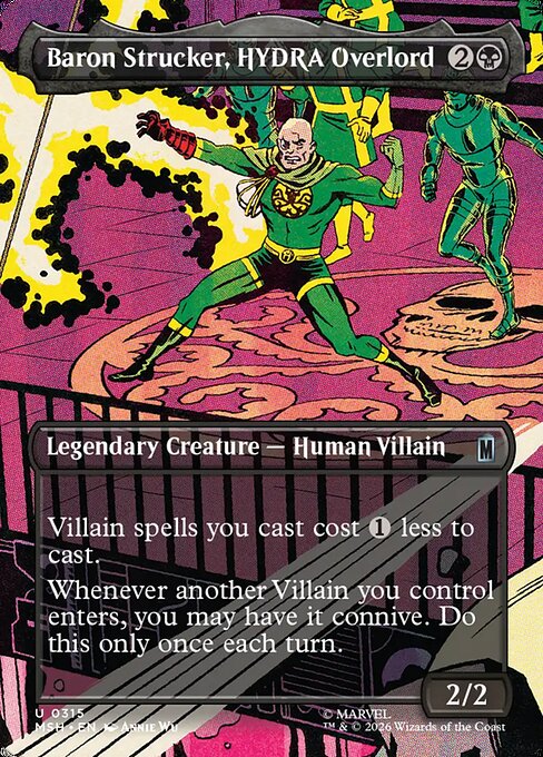 Baron Strucker, HYDRA Overlord - Uncommon card from Marvel Super Heroes