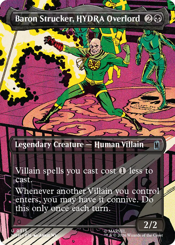 Baron Strucker, HYDRA Overlord - Uncommon Legendary Creature — Human Villain card from Marvel Super Heroes