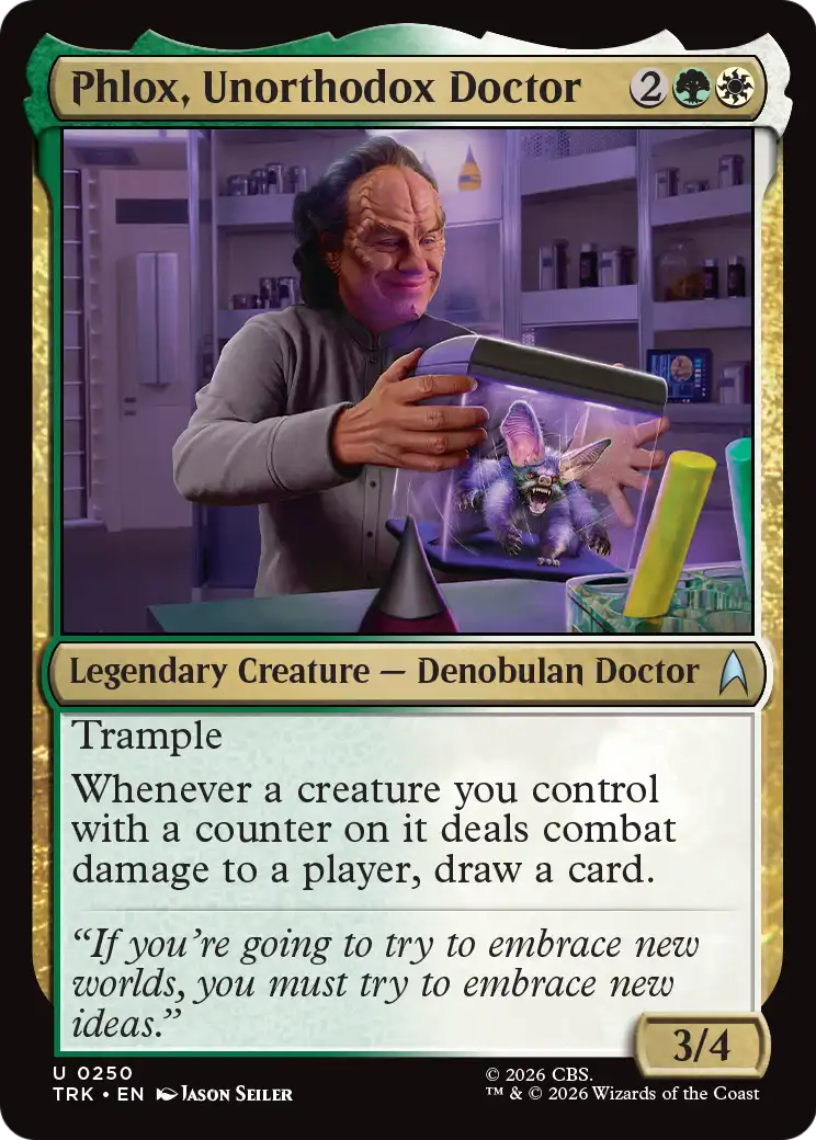 Phlox, Unorthodox Doctor - Uncommon Legendary Creature — Denobulan Doctor card from Star Trek