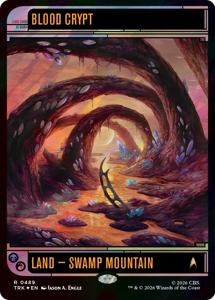 Blood Crypt - Rare Land — Swamp Mountain card from Star Trek