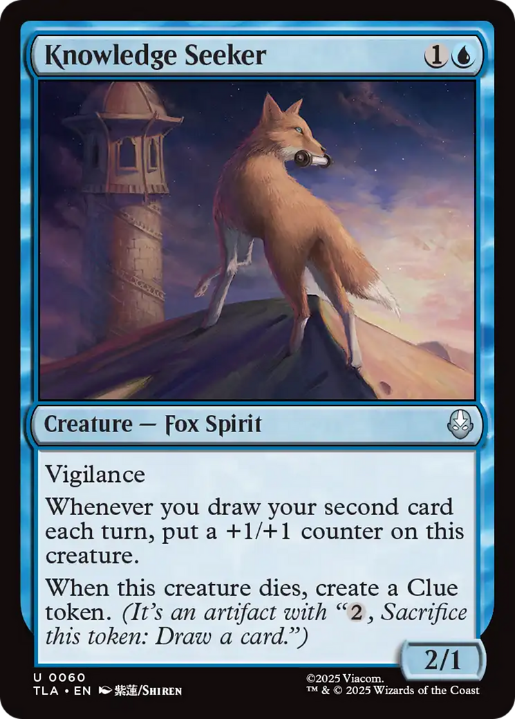 Knowledge Seeker - Uncommon Creature — Fox Spirit card from Avatar: The Last Airbender