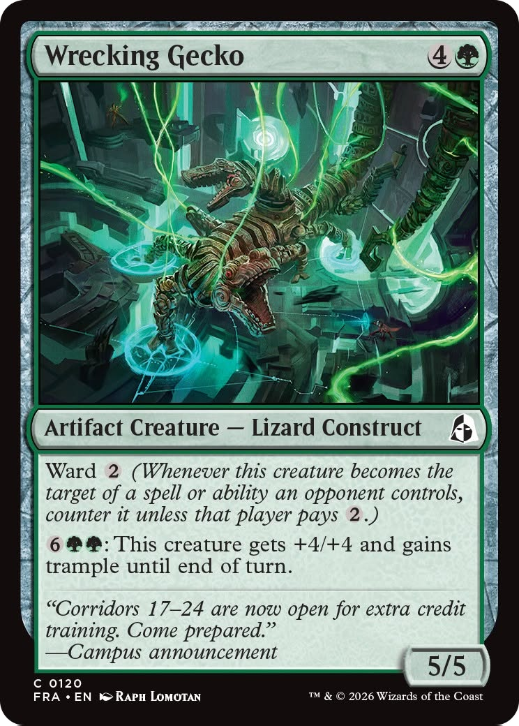 Wrecking Gecko - Common Artifact Creature — Lizard Construct card from Reality Fracture