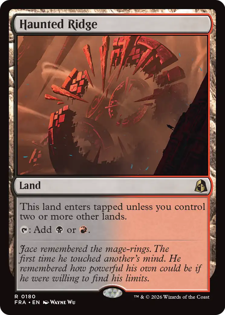 Haunted Ridge - Rare Land card from Reality Fracture