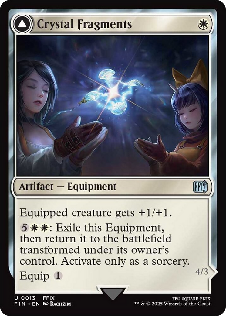 Crystal Fragments // Summon: Alexander - Uncommon Enchantment Creature — Saga Construct card from Final Fantasy