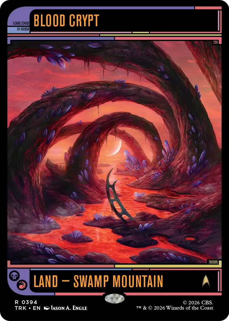 Blood Crypt - Rare Land — Swamp Mountain card from Star Trek