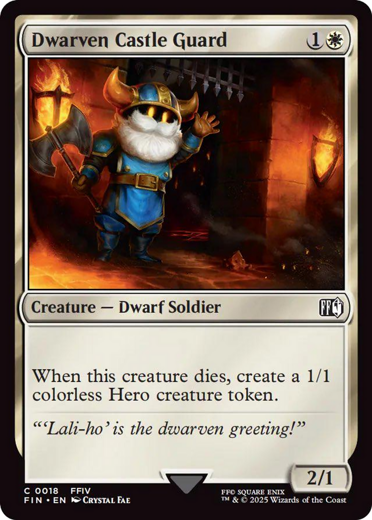 Dwarven Castle Guard - Common Creature — Dwarf Soldier card from Final Fantasy