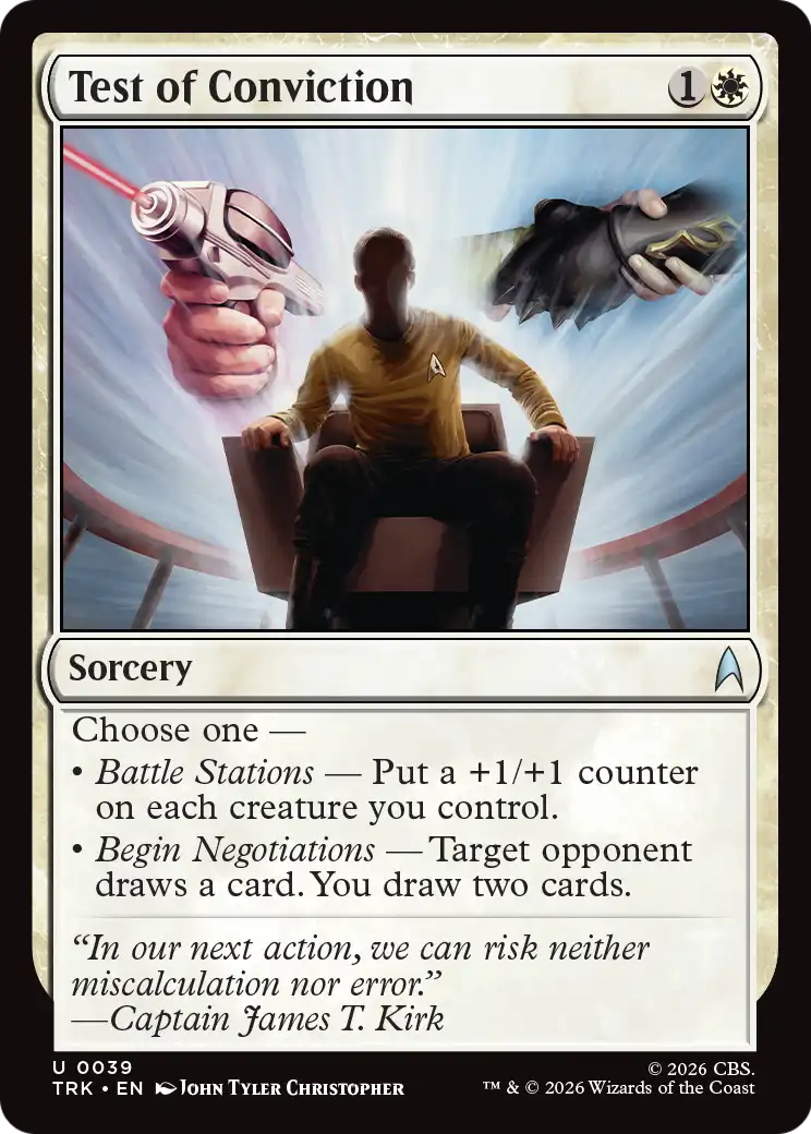 Test of Conviction - Uncommon Sorcery card from Star Trek