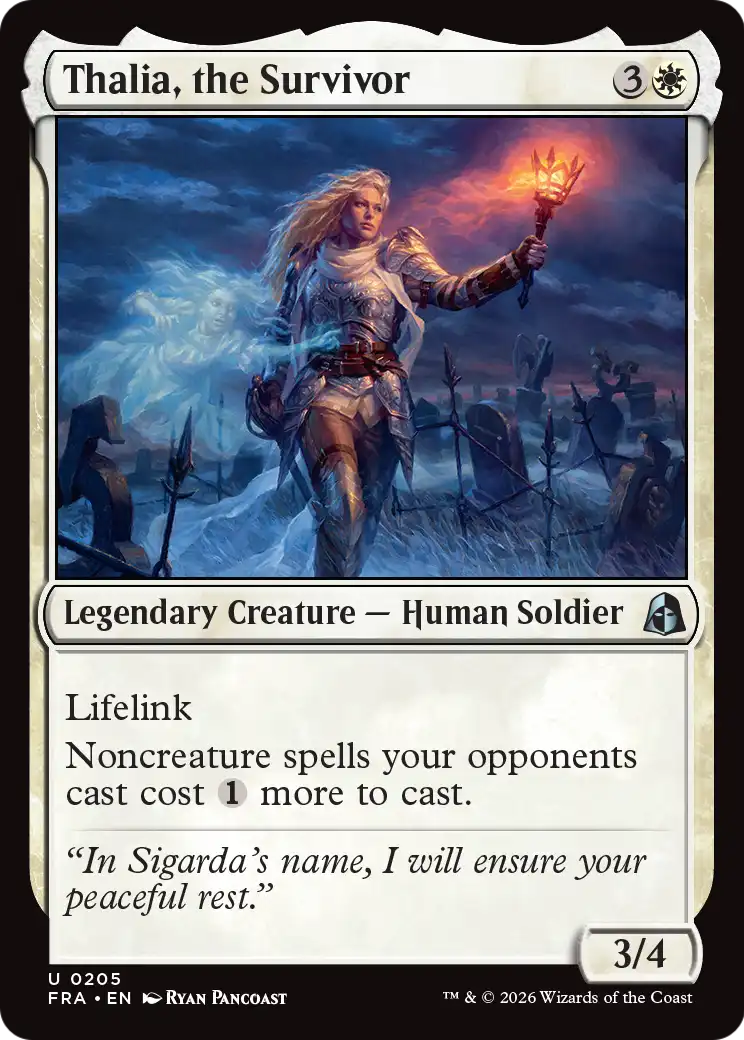 Thalia, the Survivor - Uncommon Legendary Creature — Human Soldier card from Reality Fracture